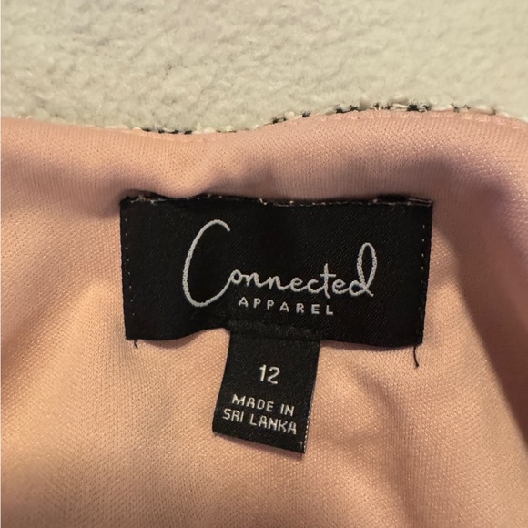 Connected Apparel Black and White Tweed Dress - Picture 3 of 6